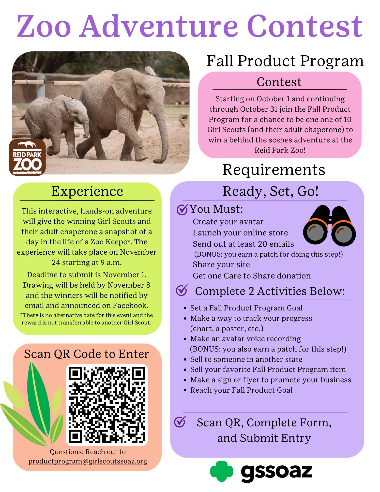 flyer of the zoo adventure contest