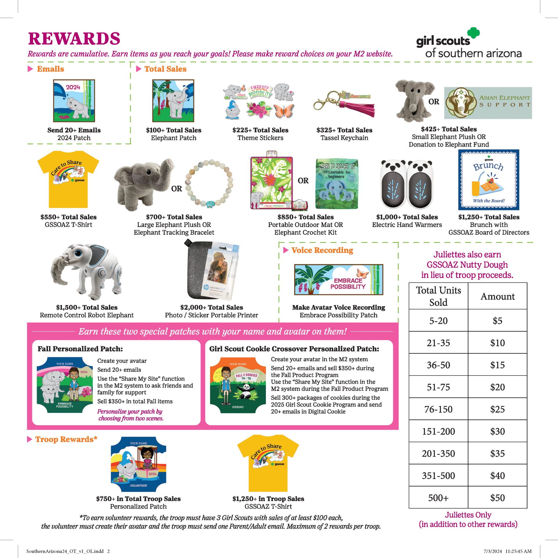 image of the 2024 fall product program reward card