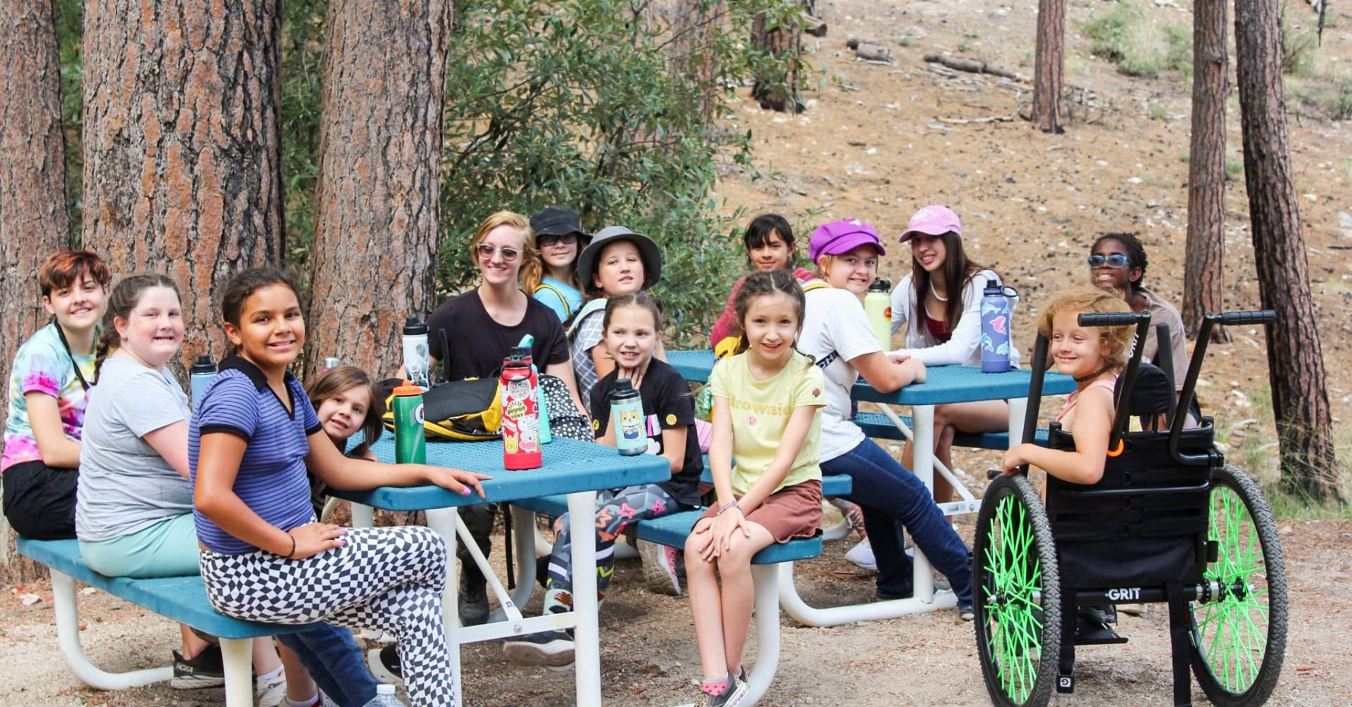 girl scouts at camp whispering pines